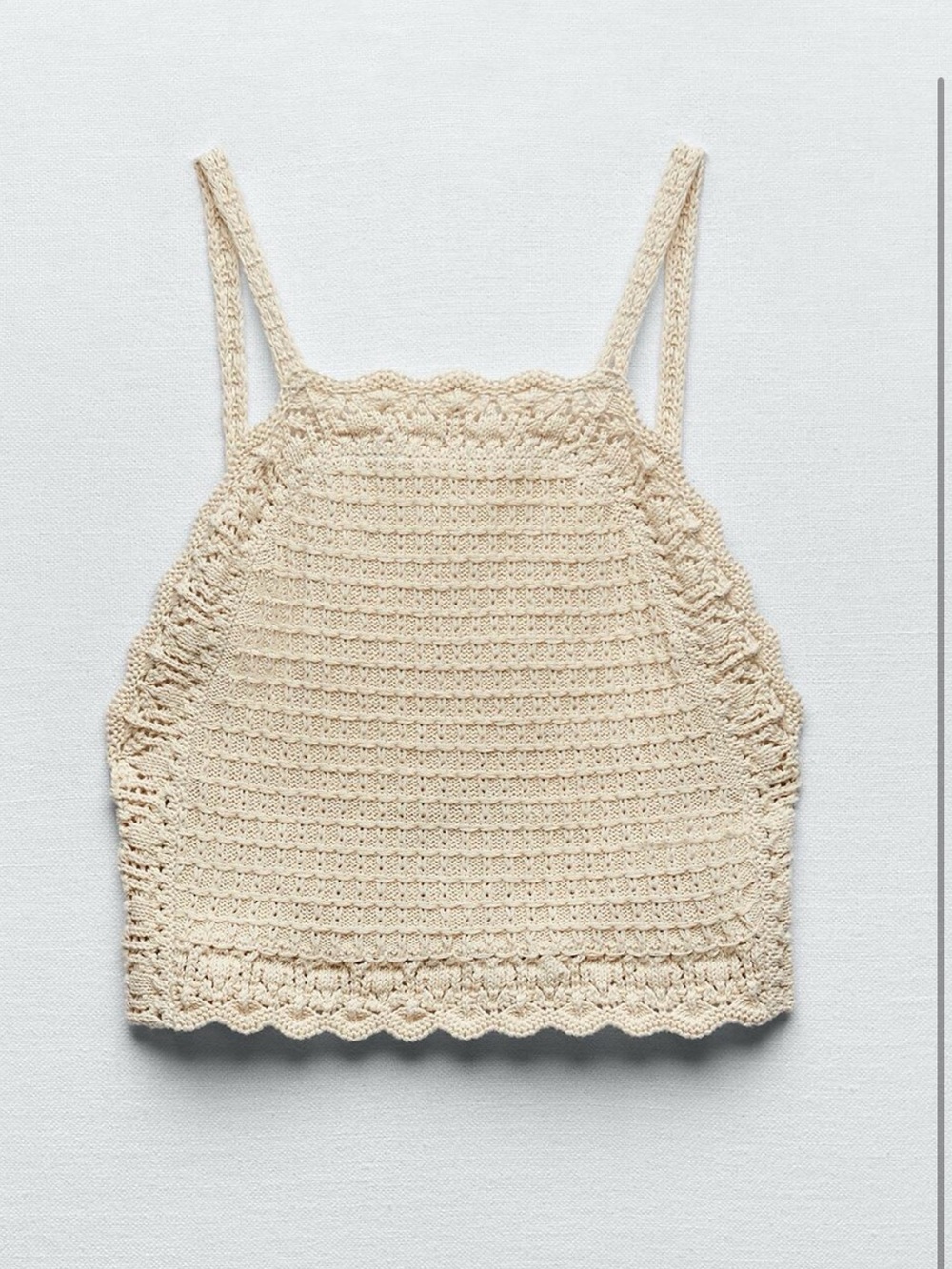 Zara Halter Top with Crochet Detail